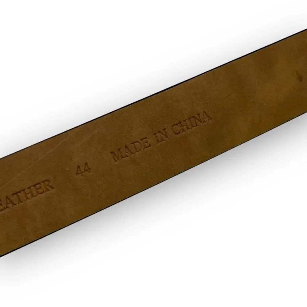 Genuine Leather Black Brown Men’s Belt Size 44”